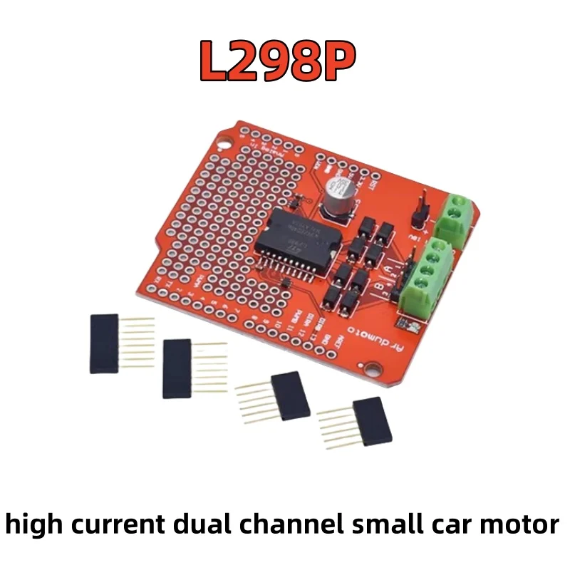 Recommended intelligent car with L298P high current dual channel small car motor drive board