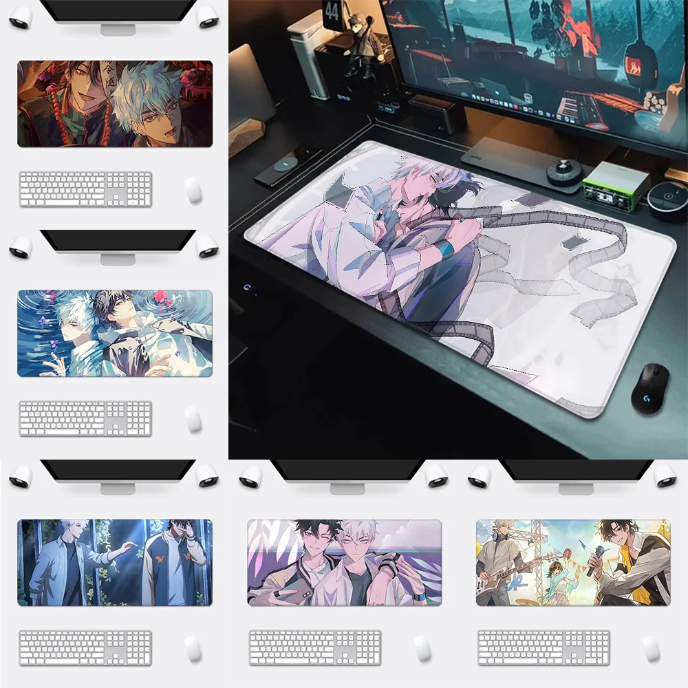 

Anime Link Click Mousepad HD Printing Computer Gamers Locking Edge Non-slip Mouse Pad XXL90x40cm Keyboard PC Desk Pad