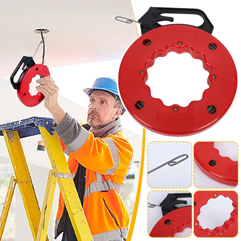 

Electrician Steel Wire Fish-Shaped Puller Electrician Storage Wiring Tool Wire Puller Portable Lead Threading Device Durable