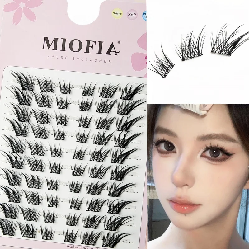 10 Rows Individual Mink Eyelashes 1/box 60 Bundles Natural Eyelash Extension 3D Russia Lashes Cluster Fox Eye Effect Makeup Lash