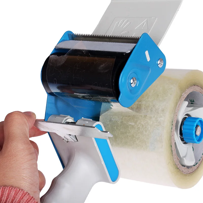 3 Inch Width Tape Dispenser Cutter Hand-Held Carton Sealer Packing Tape Cutter for 72mm Width Tape, Random Color