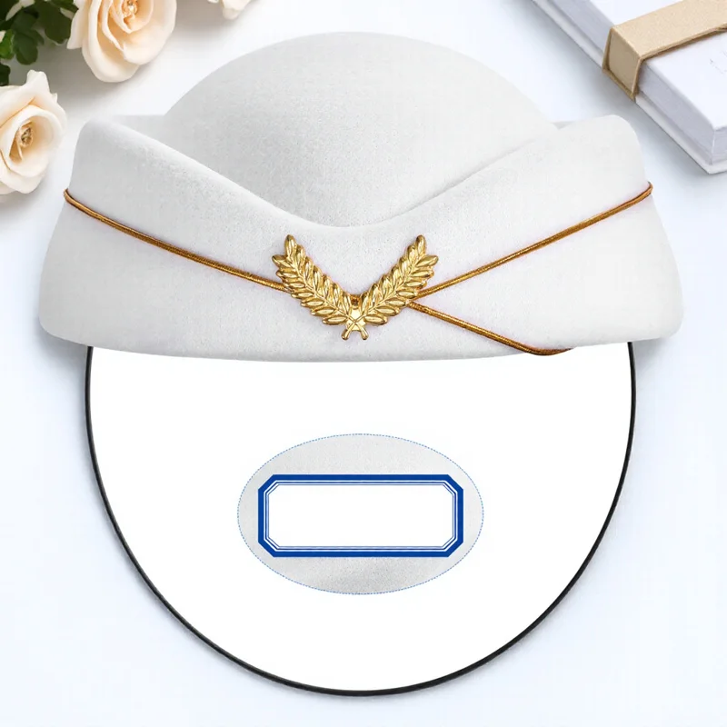 

Stewardess Hat Women Flight Attendant Costume Hat Lightweight Comfortable One Size Fits Most Soft Material Cosplay Halloween