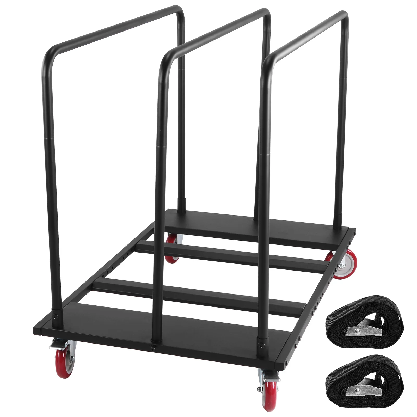 

Heavy Duty Table Trolley with PU Swivel Wheels Platform Truck 1800 LBS for Garage Home Warehouse Party Event Hotel