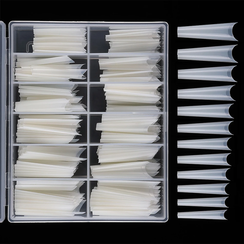 

240 шт./кор. накладные ногти квадратные прямые удлиненные полупокрытие ногти искусственные акриловые накладные ногти пресс на маникюр 2030