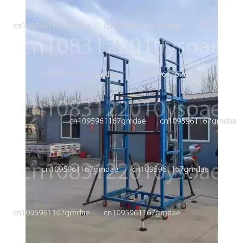 Andaime elétrico com controle remoto, plataforma de elevação multifuncional dobrável elétrica