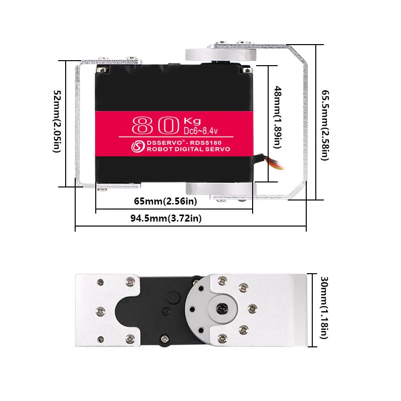 1 Pcs Servo 60kg High Torque Robot Servo Rds5160 Rds5180 Rds51150 Ssg For Robot Diy Digital Servo Arduino Servo Large Servo