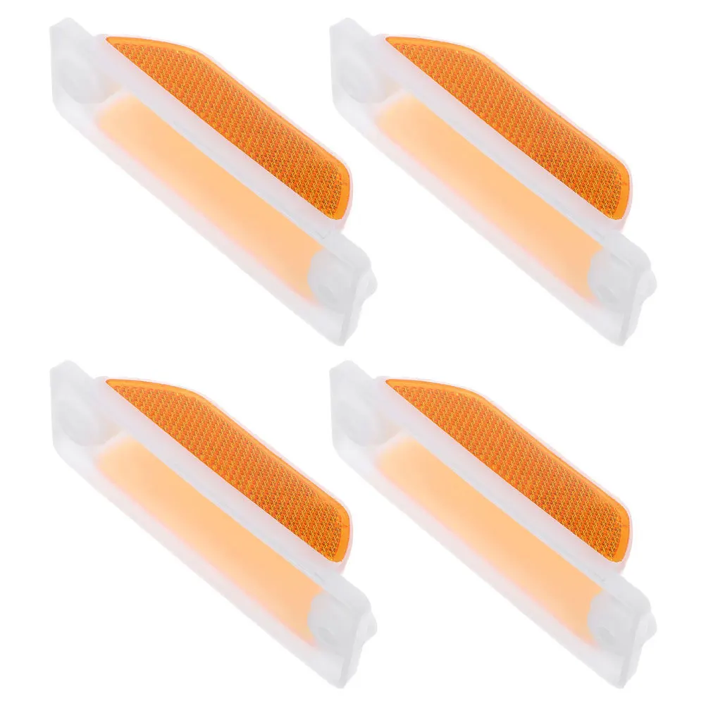 4Pcs Road Reflectors Reflective Delineators for Pavement and Guardrail Enhanced Nighttime Safety Reflective Delineators