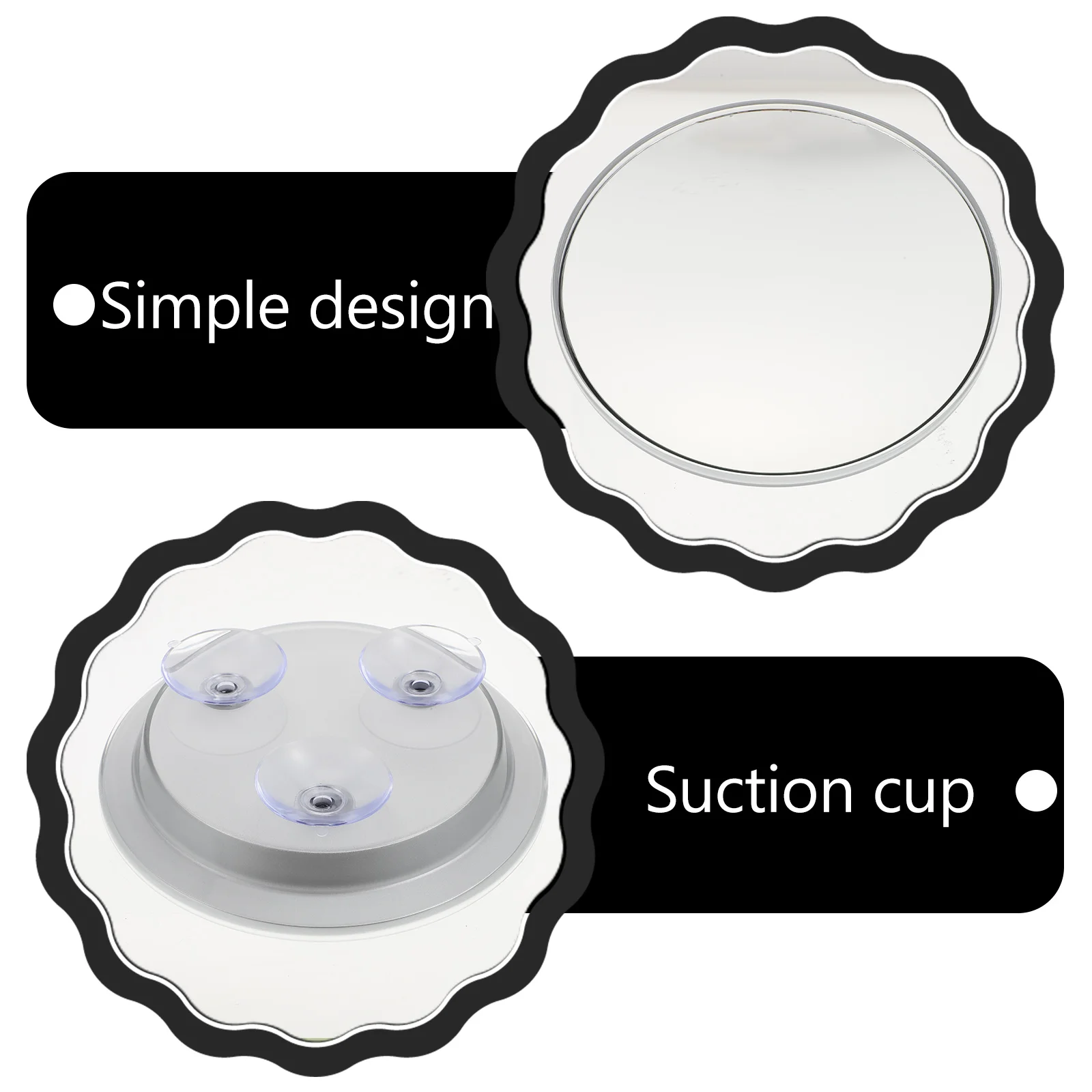 Suction Cup Vanity Mirror Portable Makeup Simple Cosmetics with Round 20X Magnifying Bathroom Using Decor Dresser