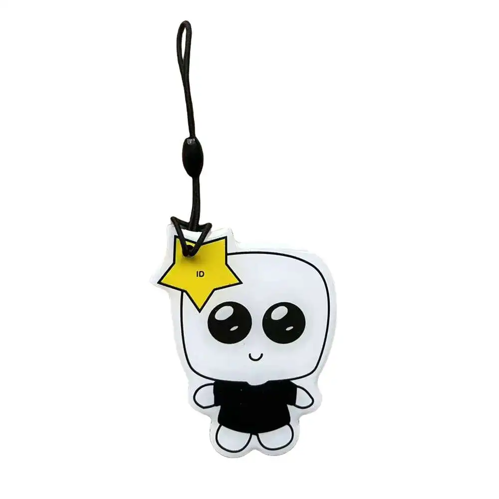 1Pcs 125Khz ID Cartoon Keyfobs KeyChain EM4305 T5577 Chip RFID Card Blank Data Rewritable Key Fobs Proximity For Access Control
