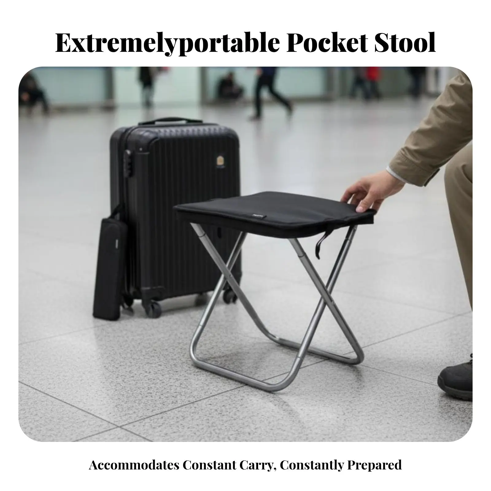 

Складной табурет X-образной формы, компактный, легкий, для путешественников, рыбаков, для путешествий и рыбалки