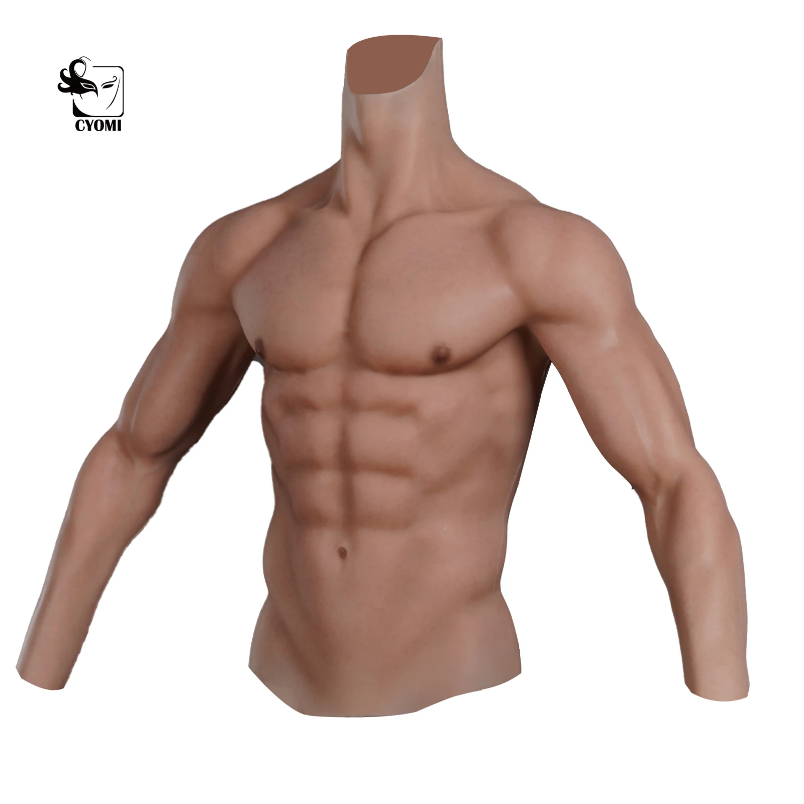 CYOMI Handmade Realistic Silicone Muscles Cosplay Costumes Fake Chest For Man Fake Abs Cover Your Belly For Crossdresser