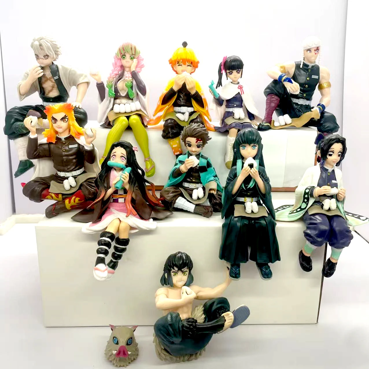 Figuras de Acción de Anime Demon Slayer, Tanjirou, Tomioka Giyuu, Zenitsu, Kochou Nezuko, Figura de Anime Coleccionable, Muñecos de Juguete para Niños