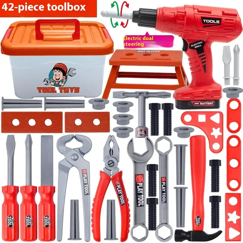 Children's Toolbox Set Baby Simulation Repair Drill Screwdriver Repair Engineer Simulation Repair Tools Pretend Play House Toys