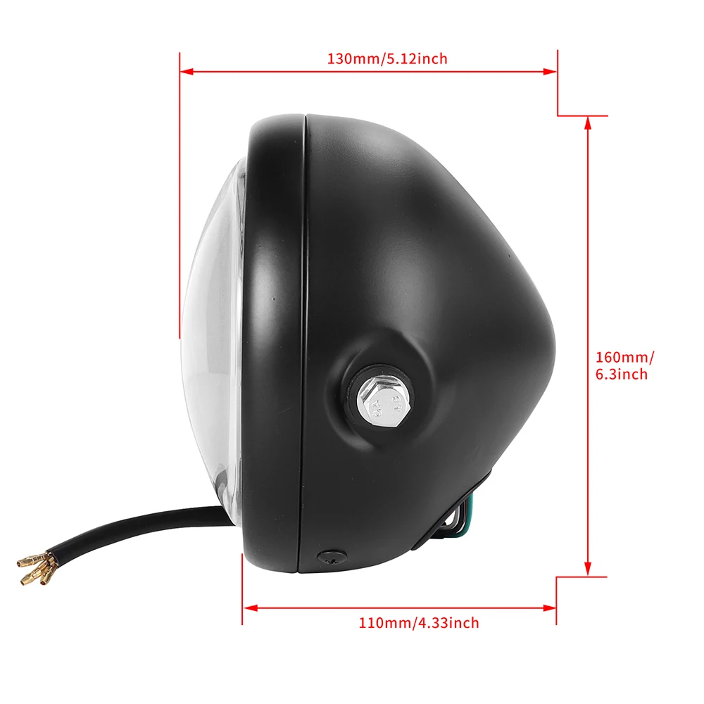 Vintage Motorcycle 6.5 inch LED Headlight High Low Beam Round Headlamp For Harley Sporster Softtail Choppers Custom Cafe Racer