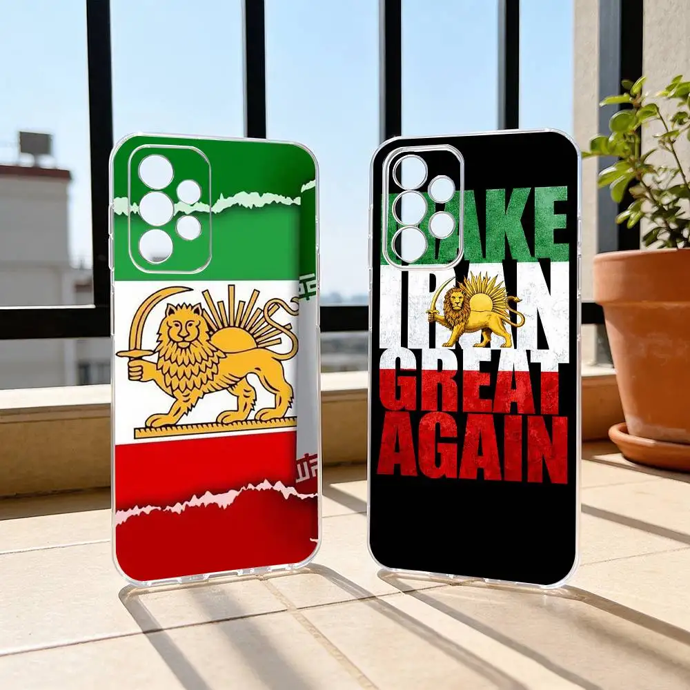 Iranian flag  Phone Case For Samsung S25,S24,S21,S22,S23,S30,Ultra,S20,Plus,Fe Transparent Cover