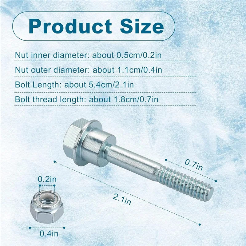 AAAN-Zamiennik dla 580790401 Craftsman Poulan 2-stopniowy odśnieżacz - sworznie dociskowe