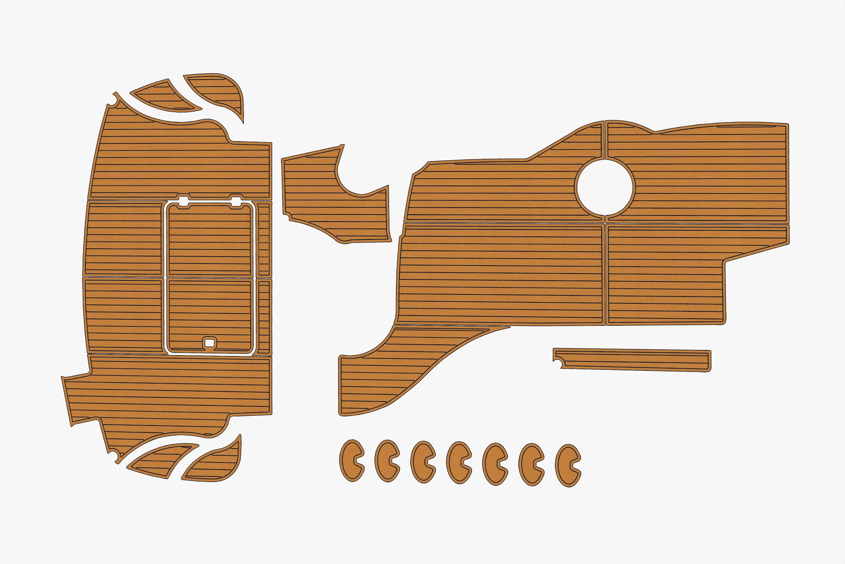 

2001-2004 Carver 57 1/4" 6mm EVA foam Non-Slip PVC Teak Decking marine Mat seadek aqua carpet Marine Floor