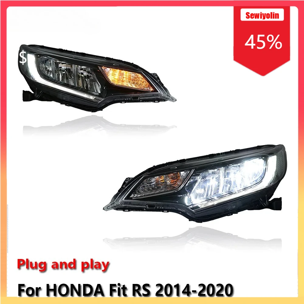 

Car LED Headlight Automobile Parts For HONDA Fit RS / RX 2014-2020 Fog DRL Brake Turn Signal Lamp Plug and Play