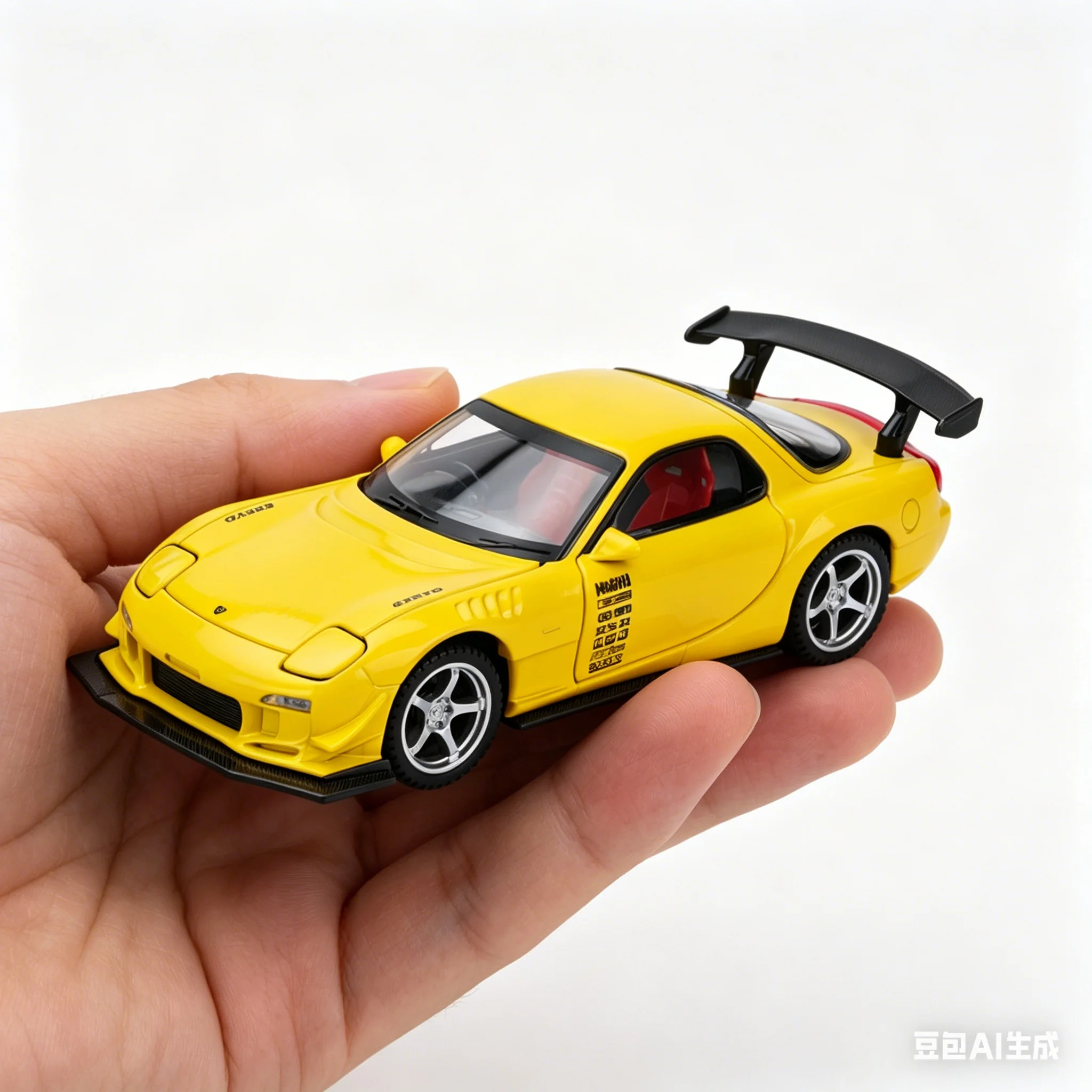 

1:32 RX7 Alloy Car Model with Sound and Light, Compact Proportions, Collector's Retro Car Desktop Ornament