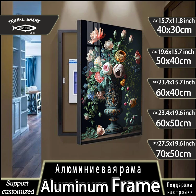 Travel Shark Nordic Decorativ Flower Pictures Of Electric Box Poster Wall Art Switch Pictures Frame Decor Mural Modern Home