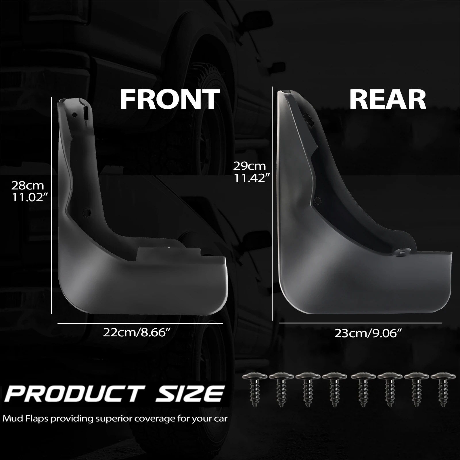 4X For MG HS EHS MK2 Moskvich M70 2024 2025 2026 Hybrid Petrol Car Mud Flaps Splash Guard Mudguard Molded Front Rear Accessories