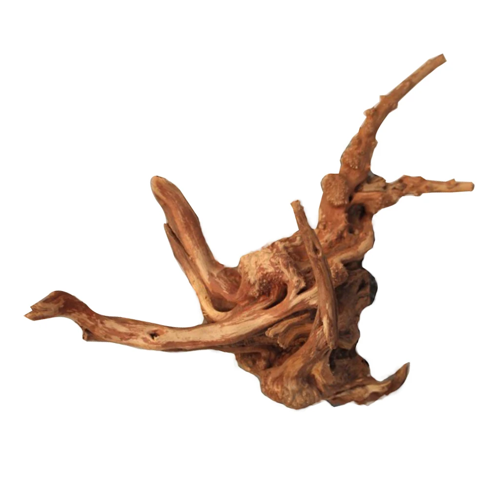 

Mini Aquarium Tree Root Ornament Natural Wood Trunk For Fish Tank Landscaping Micro Decor Moss Bundling S Size