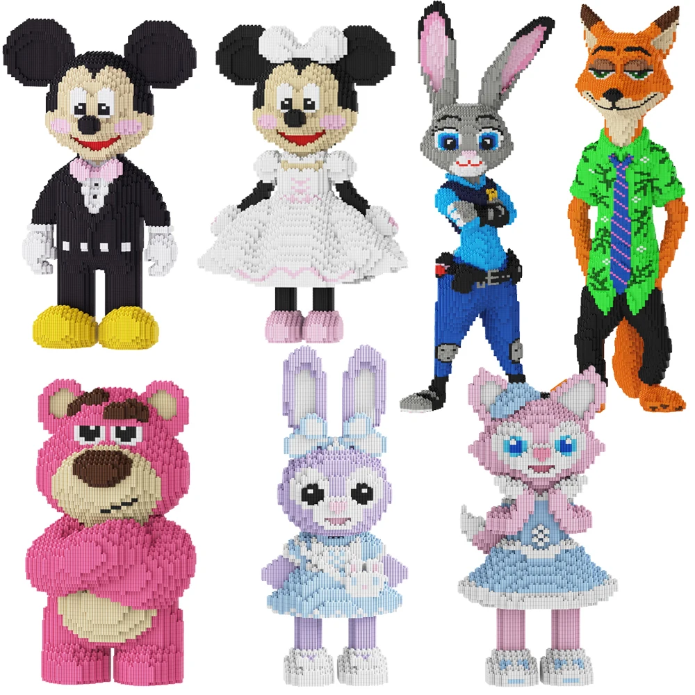 Kawaii ديزني فريندز ماجيك بنة الزفاف ميني ميكي نموذج نيك جودي تجميعها لعبة الطوب لوستو للأطفال سانتا هدية #1