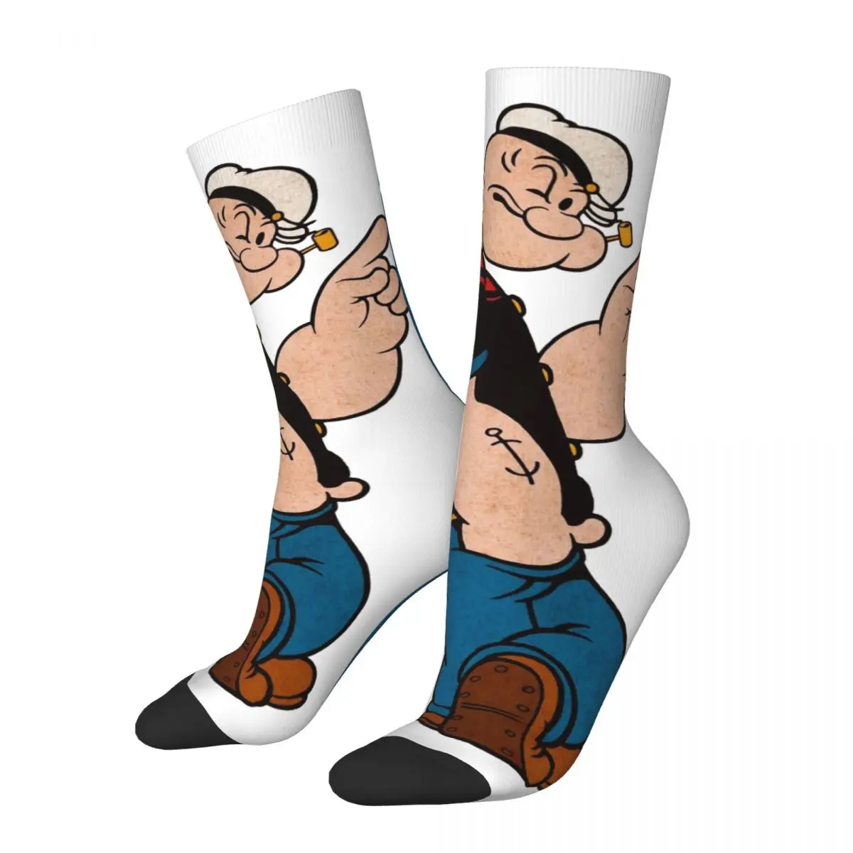 

Happy Funny Cool Men's Socks Retro Harajuku P-Popeye The Sailor Cartoon Hip Hop Novelty Casual Crew Crazy Sock Gift Printed