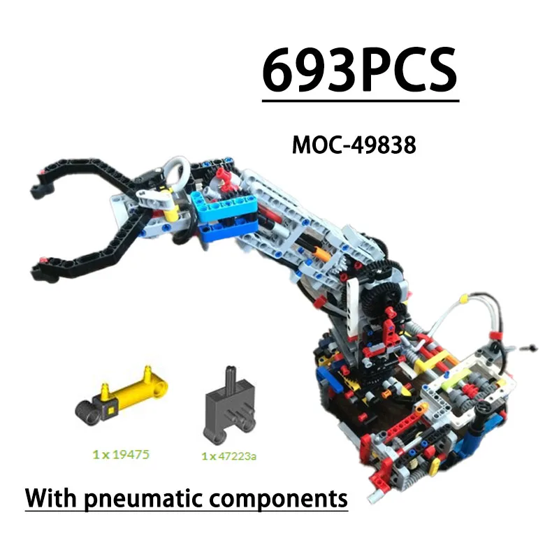

MOC-49838 Building Block Mechanical Arm Decorative Model, 693 Pieces, Children's Birthday, Christmas, and New Year Toy Gift