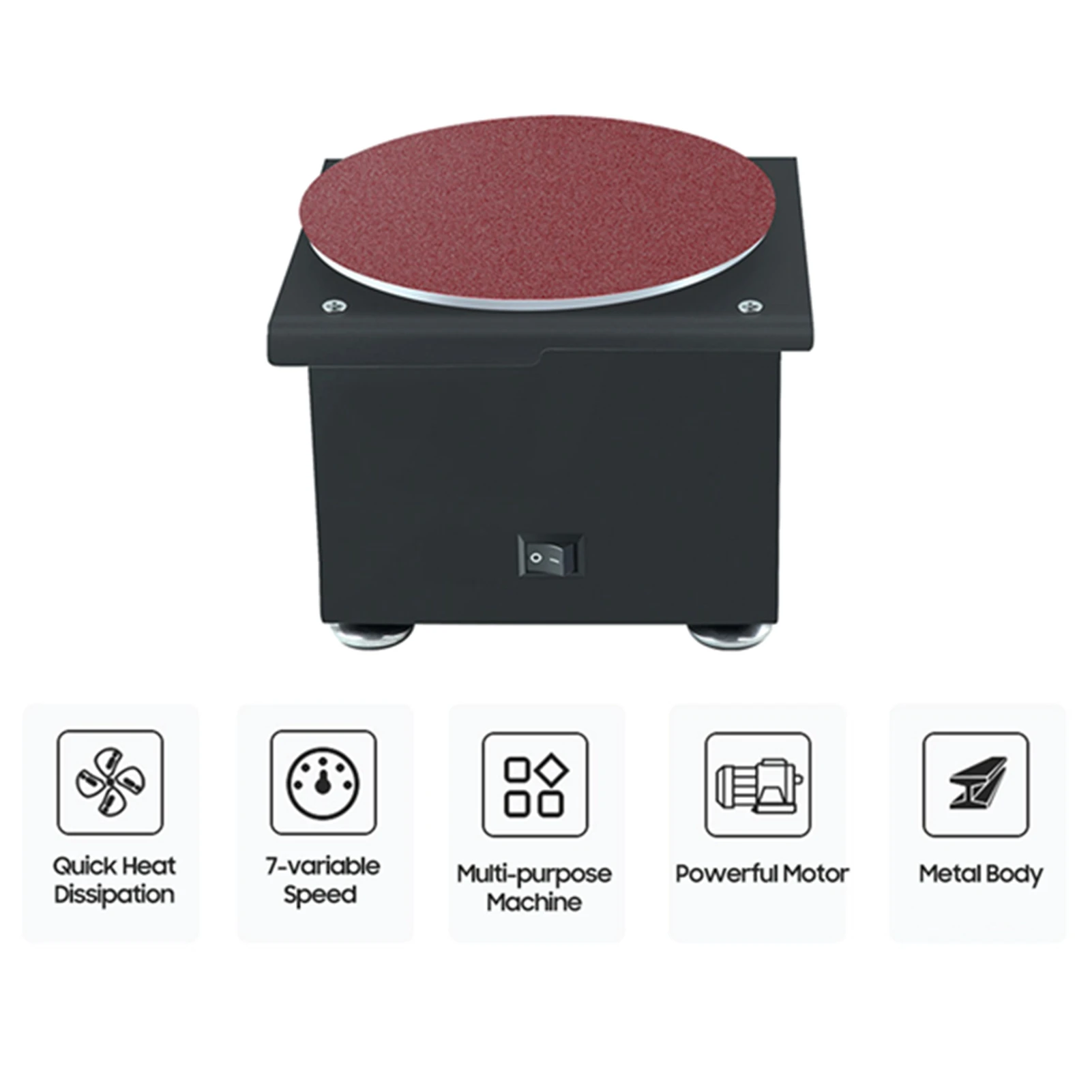 7 Variable Speed 10 Sanding Discs Bench Top Sanding Polishing Grinding Machine Mini Bench Disc Sander Electric Sharpener