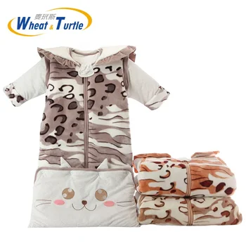 Kids Bedding Baby Sleeping Bags Sack for Mom Newborn Polar Fleece Baby Clothes Long Sleeve Bag Romper Gigoteuse