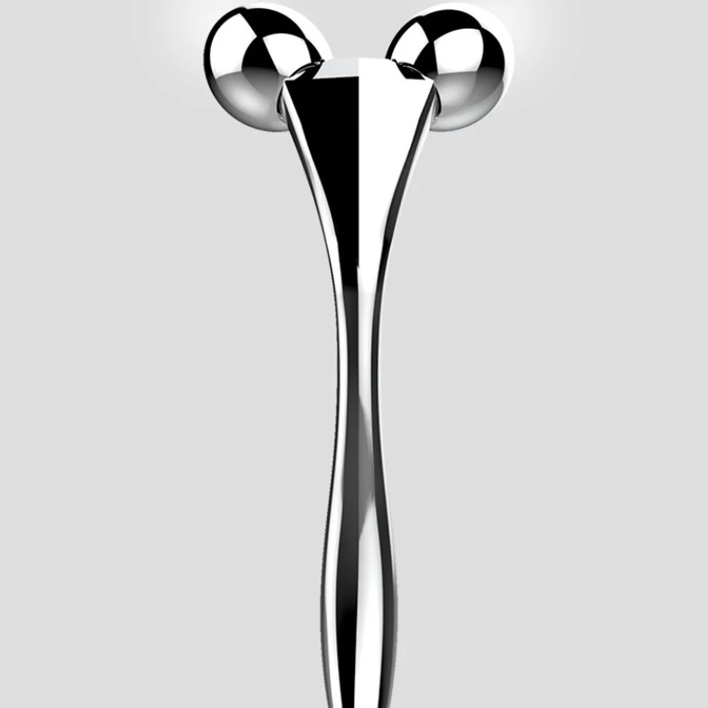 أسطوانة تدليك الوجه من سبائك الفضة المحمولة المضادة للشيخوخة أداة العناية بالبشرة لتخفيف الوجه والعين والتعب والتورم في السفر المنزلي