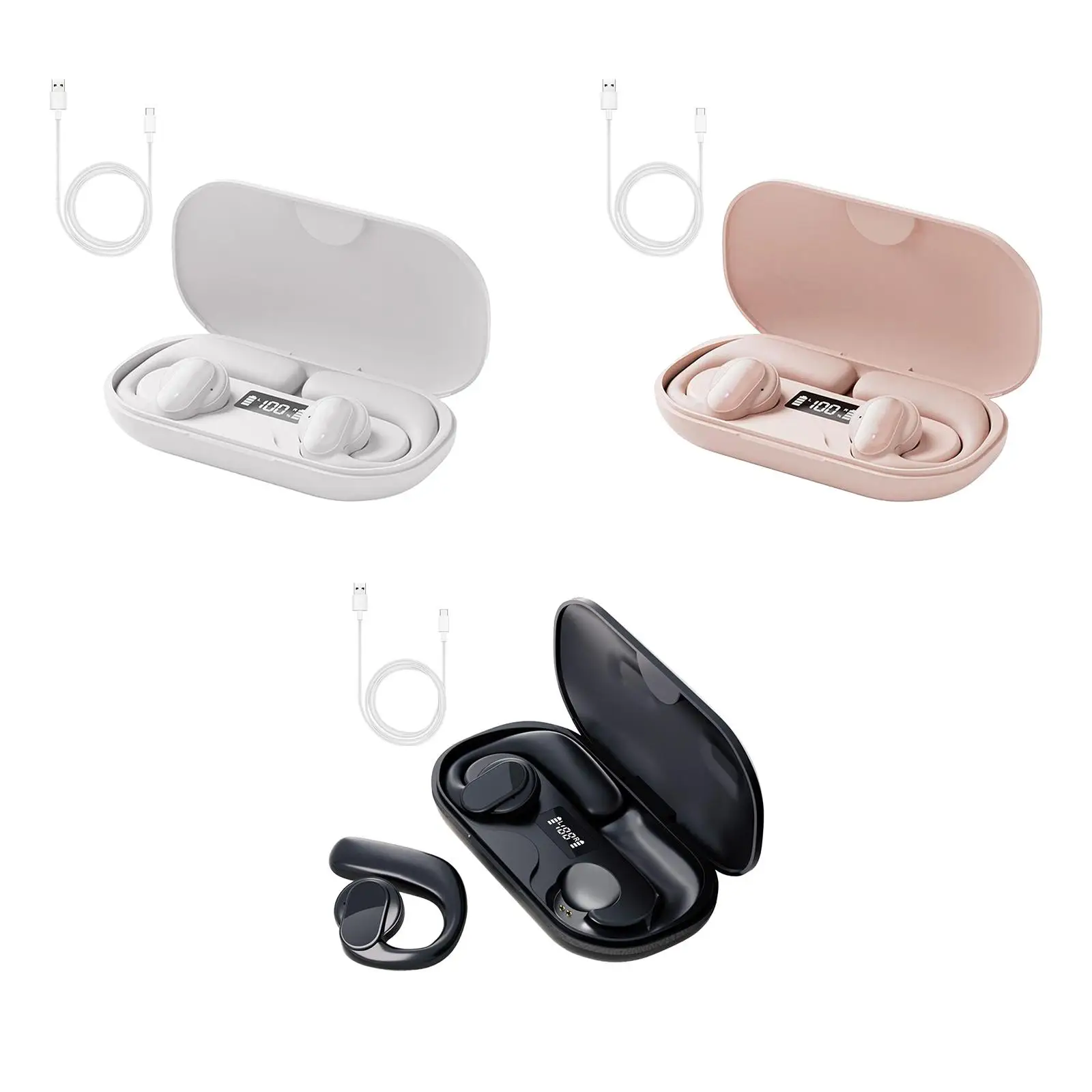 Bluetooth Headphones Stereo Ear Hooks Earphones for Sports Gaming Working