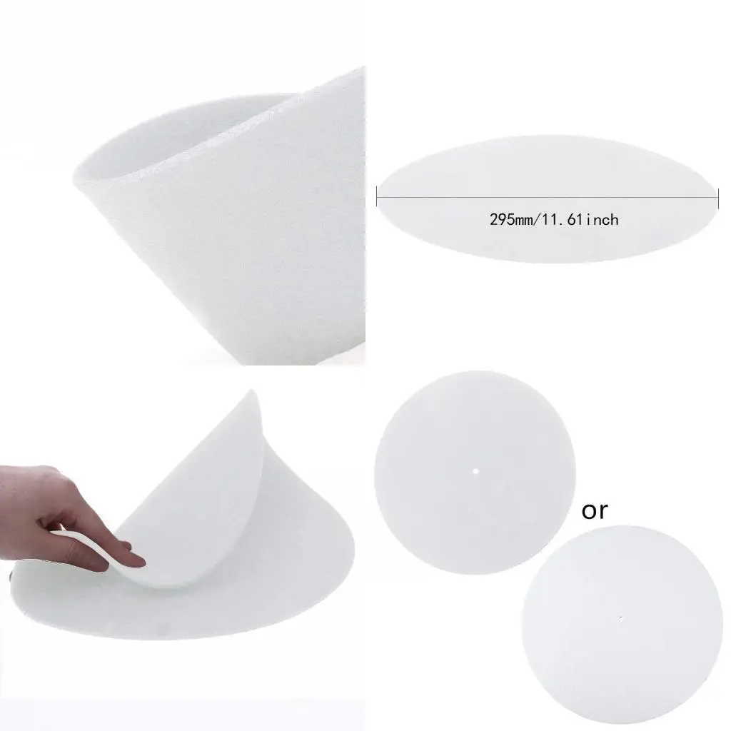 

31BA 3MM Thick Anti-Static Felt Platter Turntable Mat Anti-Vibration Slipmat Audiophi