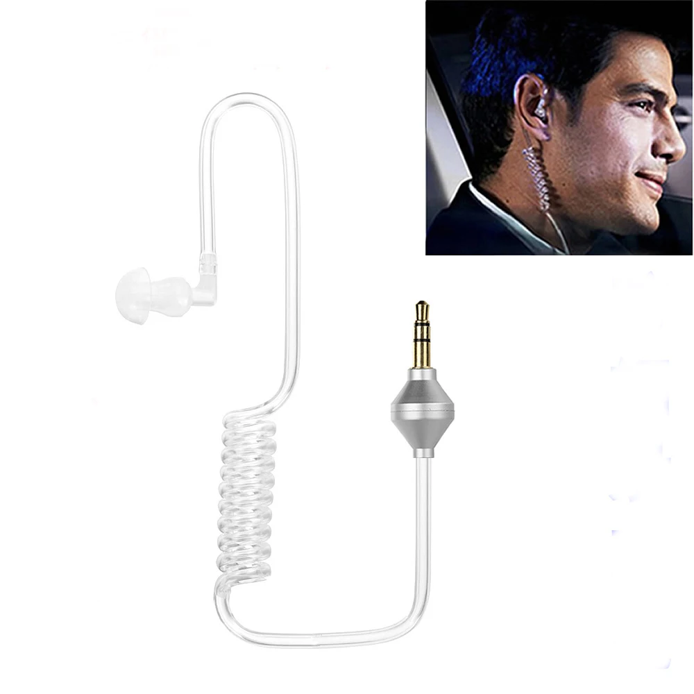 3.5mm single hearing radiation headset single side cell phone headset vacuum spiral tube air conduit MP3 / 4 use