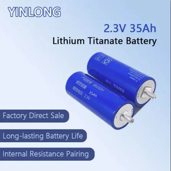 

Yinlong 66160 LTO Battery 2.3V 35Ah -60°C Low Temp 8C Rate 25000 Cycles for Audio System Car Starting Solar Power