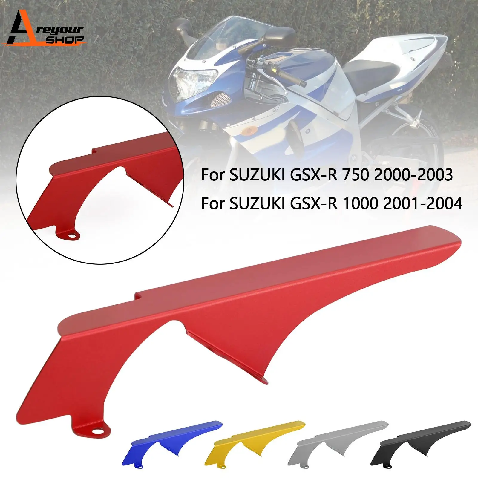 Areyourshop Sprocket Chain Guard Cover For SUZUKI GSXR 1000 GSX-R 750 2000-2003 Motorcycle Accessories