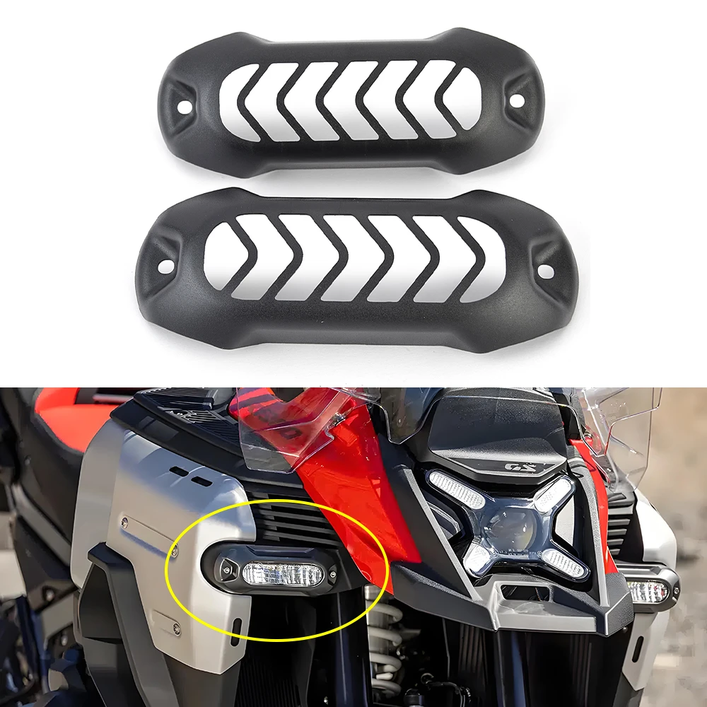 

Аксессуары для мотоциклов R1300 GS, черная светодиодная защитная решетка вспомогательного освещения для BMW R1300GS ADV R 1300 GS Adventure 2024