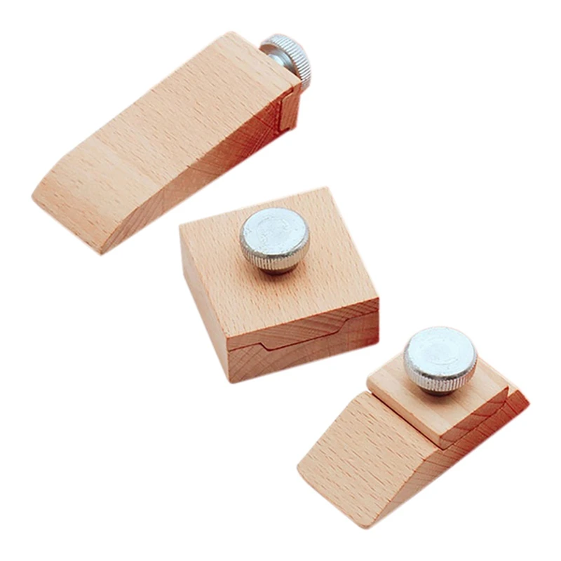 3Pcs Beech Sandpaper Grinding Block DIY Leather Trimming Edge Polishing Bevel Sandpaper Grinding Block Wear Resistance Durable