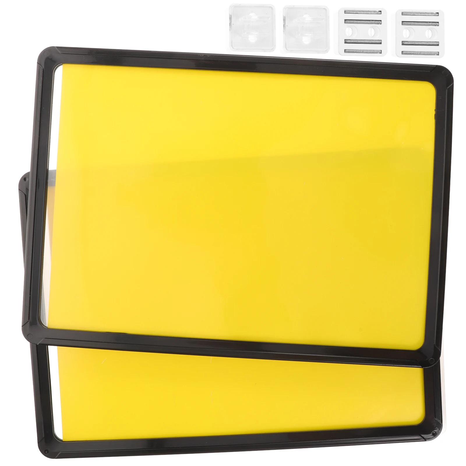 

2pcs Magnetic Price Tag Board Holders Reusable Strong Structure Smooth Surface Stick on Iron Surfaces Retail Store