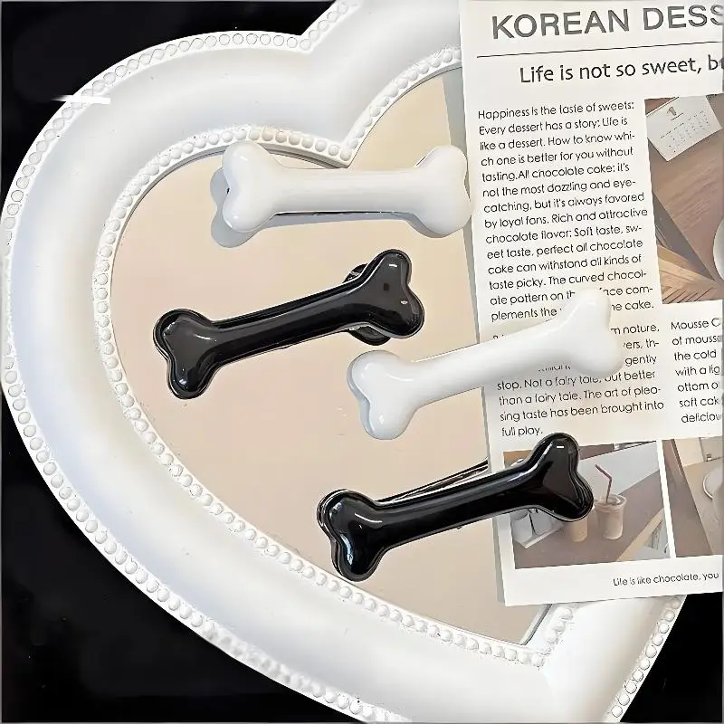 Knochen-Haarnadeln, Modische Niedliche Haarspangen für Frauen und Mädchen, Lebendige Hundeknochen-Haarklammern, Seitenhaarnadeln, Haaraccessoires – Detail 2