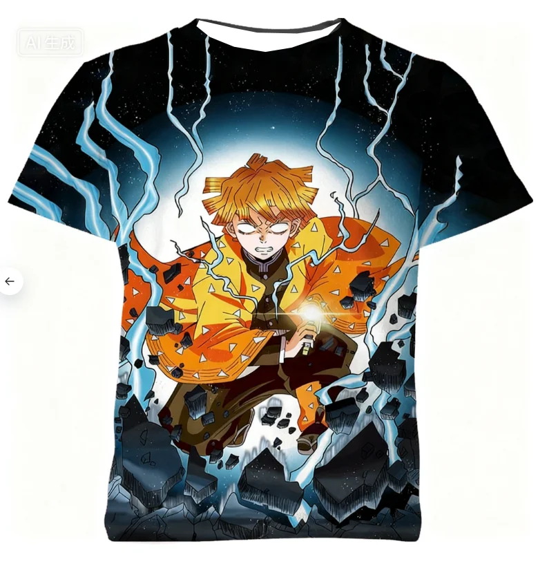 新しいサッカーユニフォーム日本のアニメバンダイ鬼滅の刃炭治郎禰豆子Tシャツスポーティストリートルーズ男性と子供用