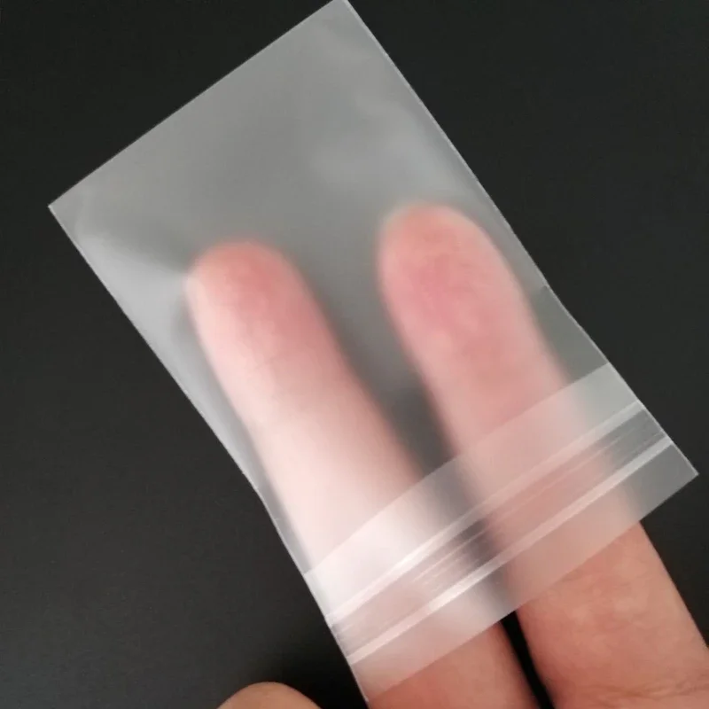 100 Stück transparente, mattierte Plastiktüten, Geschenktüten, selbstklebende Beutel, Kekse, Süßigkeiten, Schmuckverpackung, geeignet für Hochzeit, Party – Detail 1