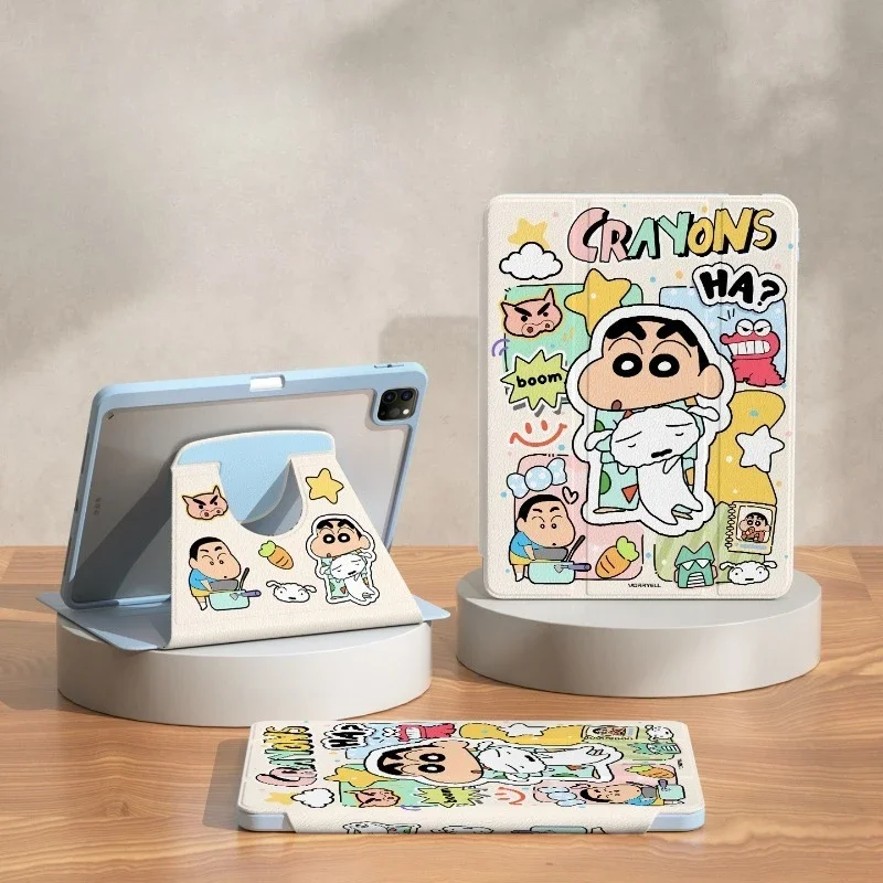 MINISO تلوين شين تشان لباد حافظة فوندا آي باد 9/10/11 A16 11in حافظة واقية Air3 4 5 10.9in M2 M3 Pro4 5 6 M4 غطاء لوحي #2