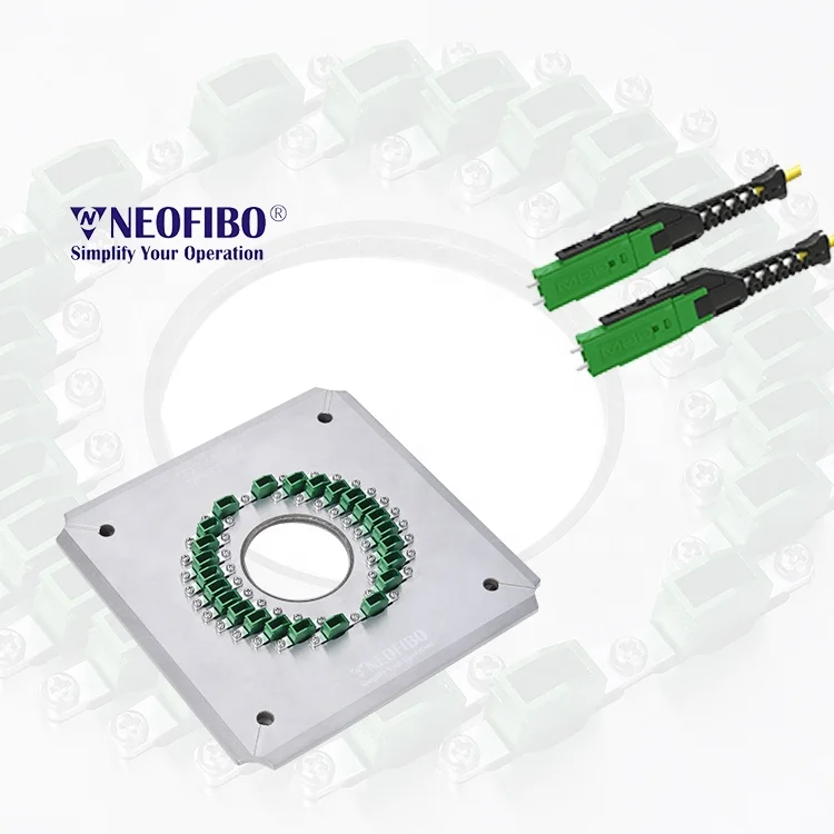 Patch Cord Holder 48 Port MDC APC Connector Custom Fiber Optic Foursquare Pressure Polishing Fixture