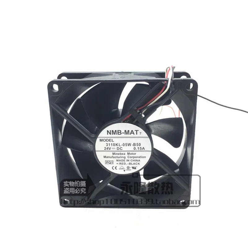 Original 3110KL-05W-B50 24V 0.15A 8CM 80 * 80 * 25MM frequency converter industrial control computer Cooling fan