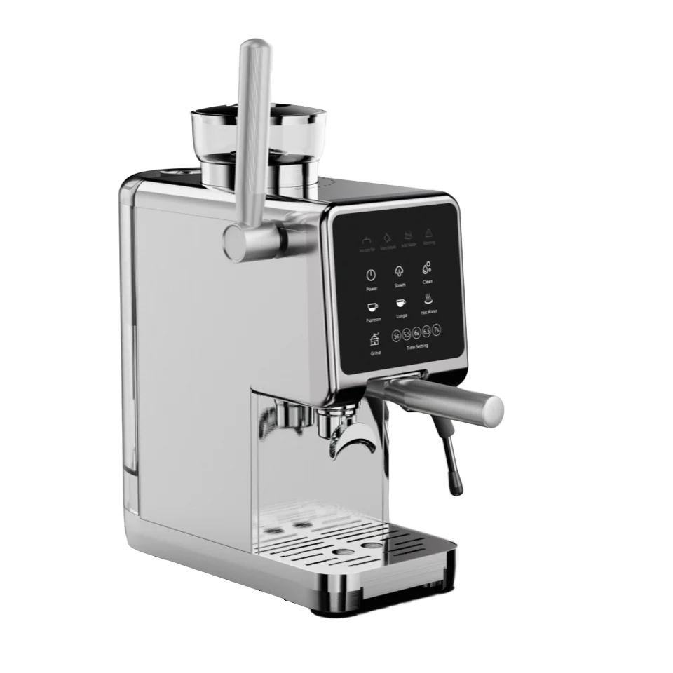 

Professional 220v 3in1 Semi-Automatic Espresso Machine Touch Screen Display 2.3L Stainless Steel Dual Boiler Hotel Outdoor Use