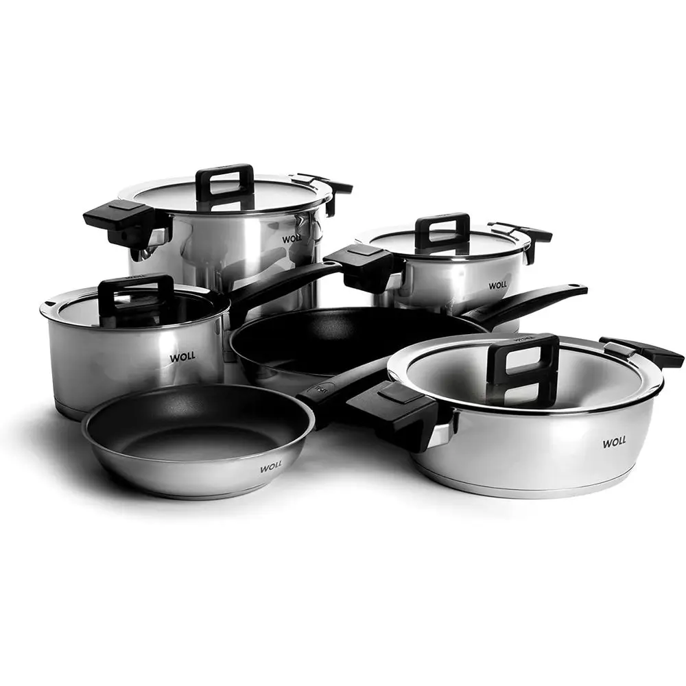 

6-Piece Stainless Steel Induction Cookware Set with Glass Lid