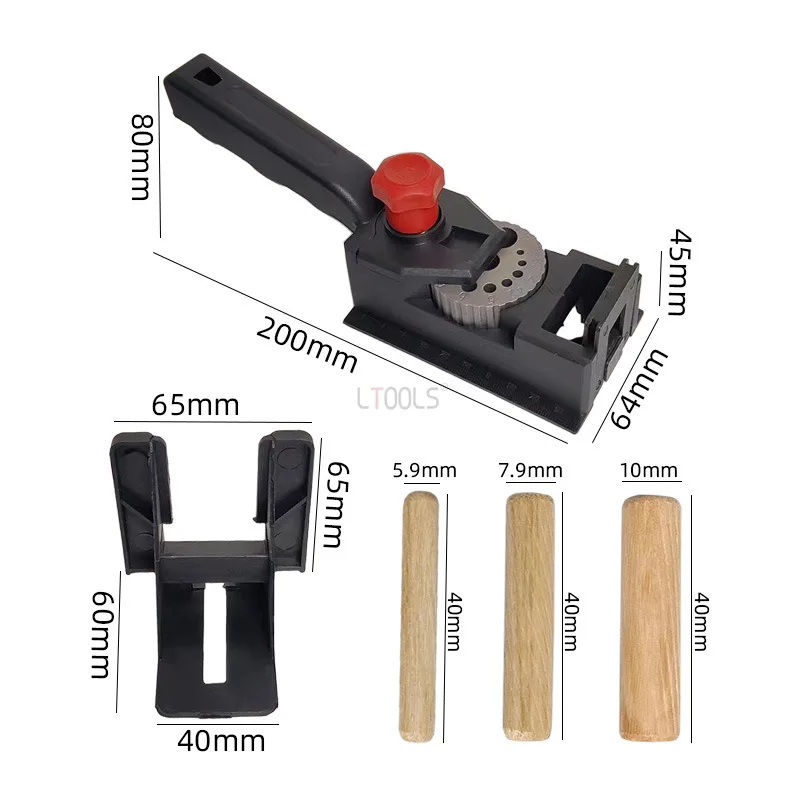 3-12mm Drill Bit Limit Bore Jig Tool Woodworking Drilling Positioning Limit Fixture Device 10 Holes Clamp DIY Professional Tools