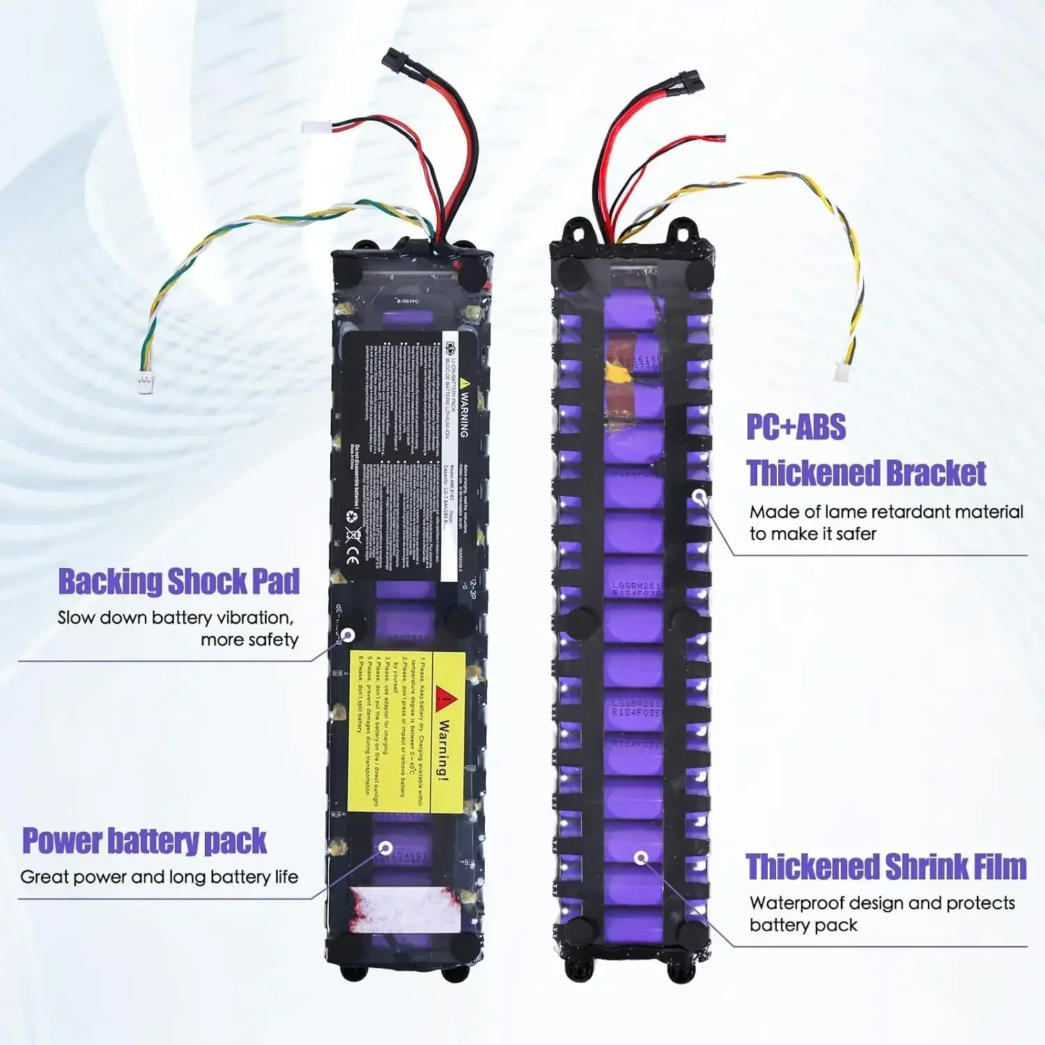 10S3P 36V 7.8Ah/10Ah pour batterie de scooter électrique M356 batterie m365 batterie 18650 avec communication Bluetooth étanche.